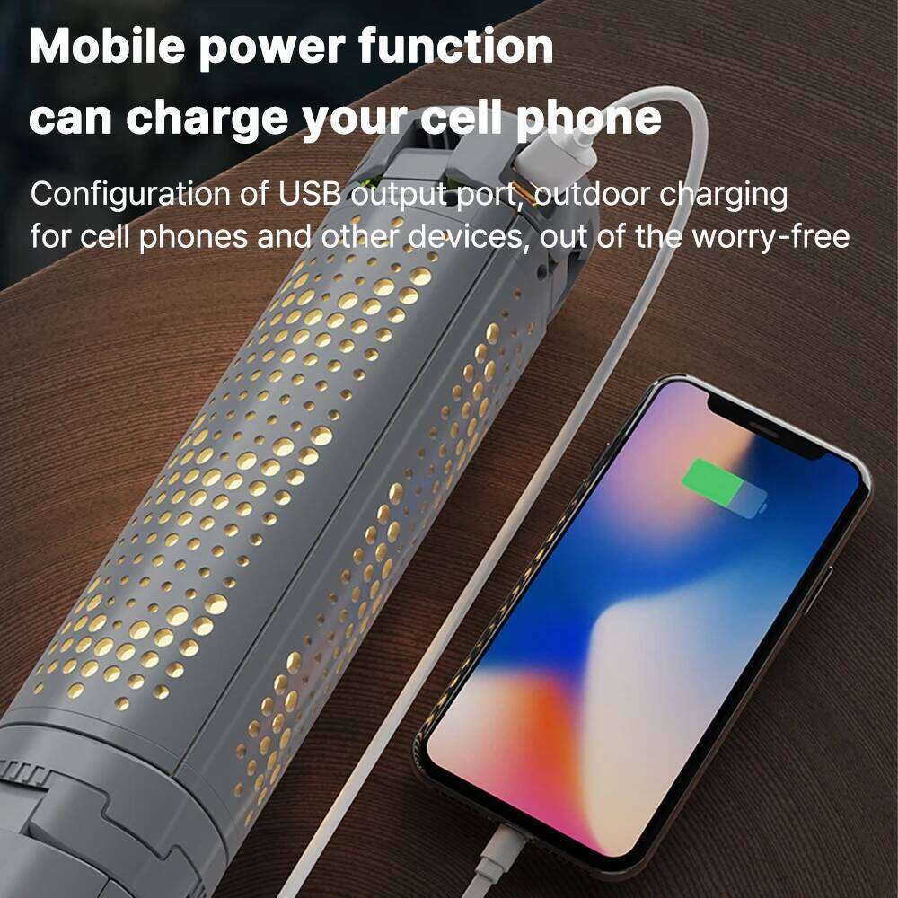 8000mAh Rechargeable Outdoor Portable Hiking Fishing Flashlight Telescoping Lantern Telescopic Camping Light S260302