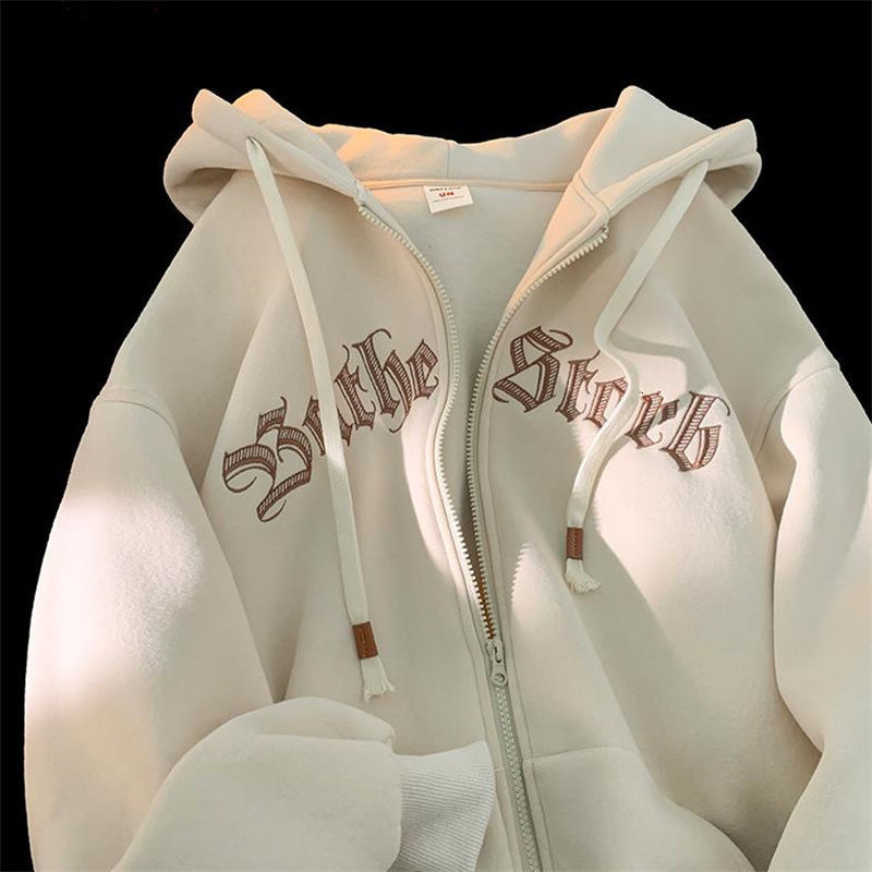 Hooded Crdign Swetshirt For Men Autumn Nd Winter Letter Print Jcket Trendy Loose Designer Jacket Couple's Csul Student Zipper Cot