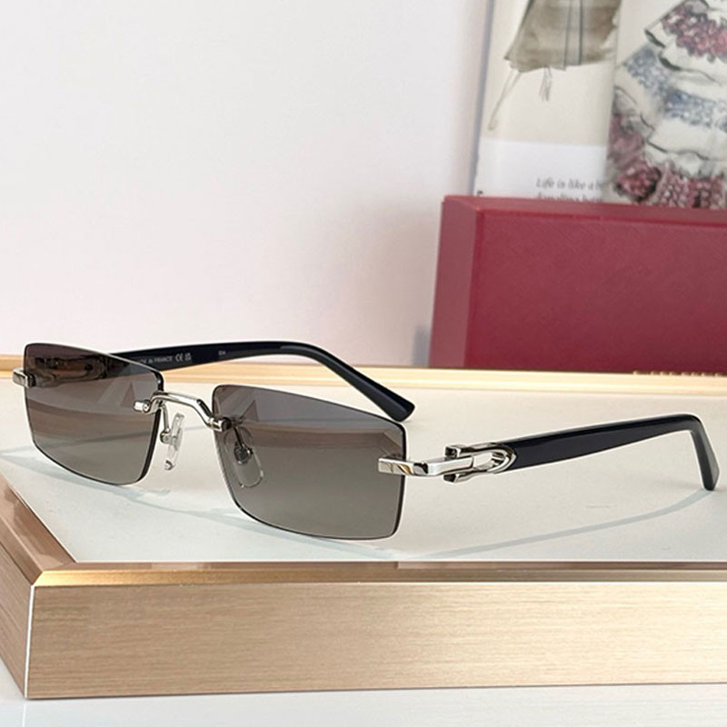 Designer Mens Womens Sunglasses Metal Frameless Polarized UV400 UV Protection Beach Travel Leisure Glasses CT0581O