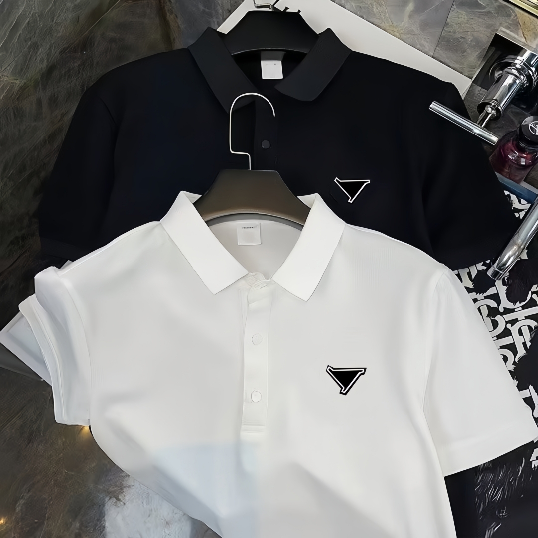 Top Polo Men's Polo Shirt Designer Polo Golf Shirt Summer High end Luxury Men's Fashion Polo Shirt Pure Cotton Printed Black and White Summer Casual Short Sleeve