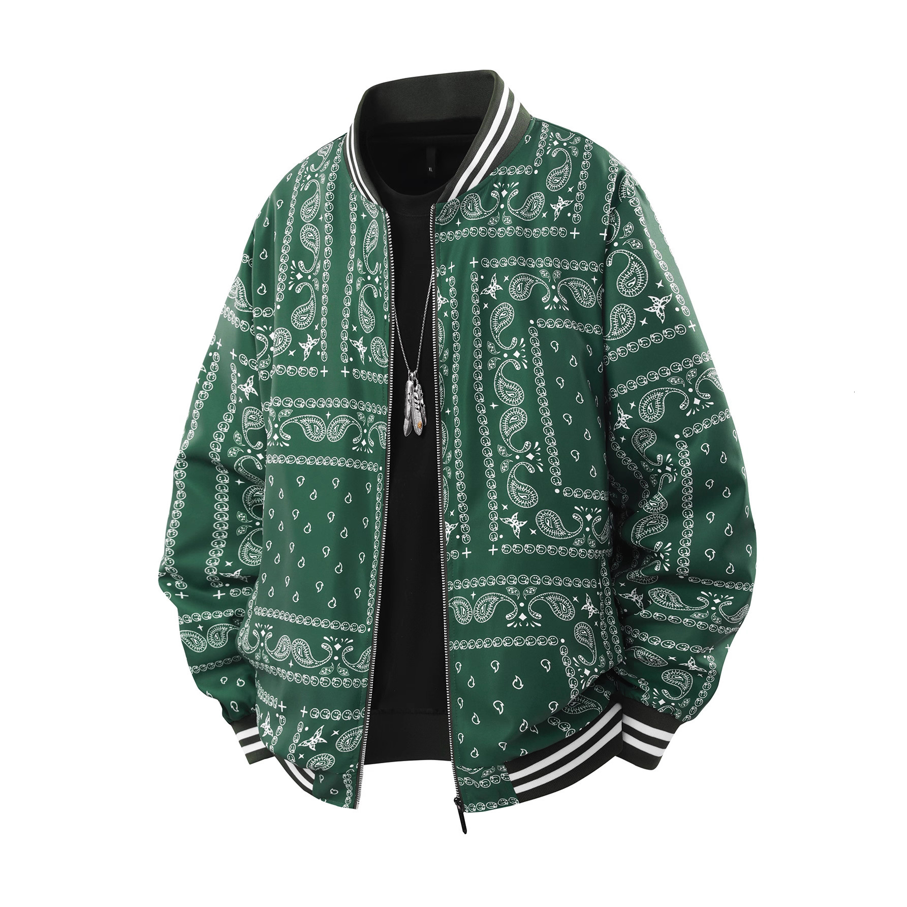 2026 Luxury Brand Designer Clothing Interwoven Fabric Exclusive European Size Spring And Autumn Men's Jacket New Trendy Fashion Printed Youth Jac