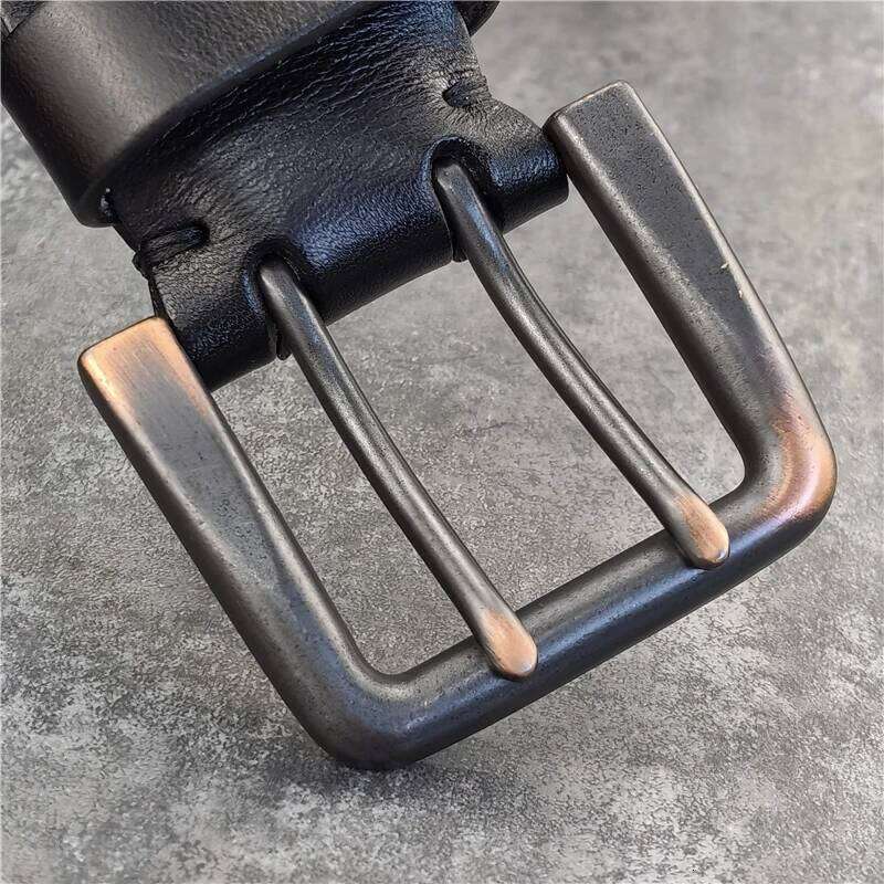 43MM Wide Double Pin Metal Buckle Genuine Ceinture Luxury Leather Waist Belt Fot Men MBT0018 S260228