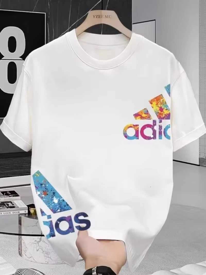 T-shirt 2026 Rock Roll Print Pure Cotton Streetwear Loose Oversized Casual TopT260303