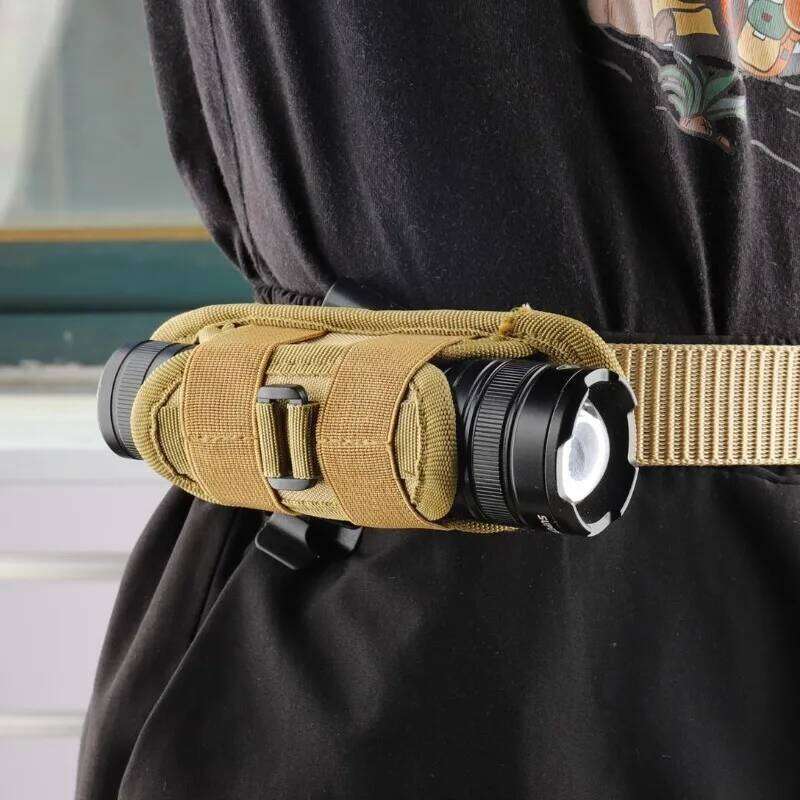360 Adjustable Rotating Tactical Outdoor Portable Strong Light Oxford Cloth Flashlight Set Waist Bag S260302