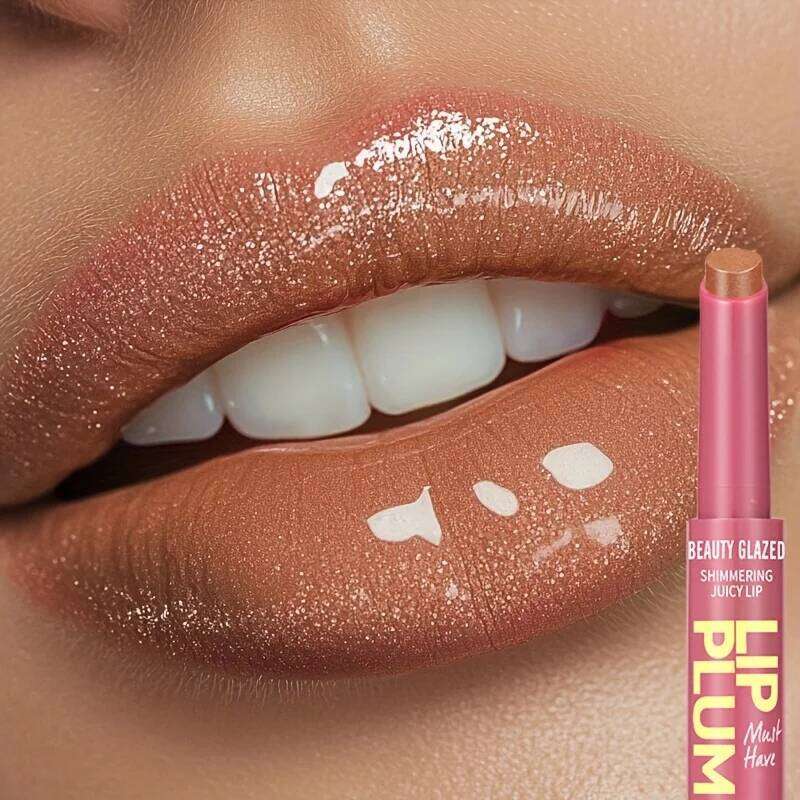 Shimmer Moisturizing Gloss Pen Press-On Style Glossy Lip Care Cosmetics Dewy Lipstick 2in 1 Nourishing And Long Lasting H260302