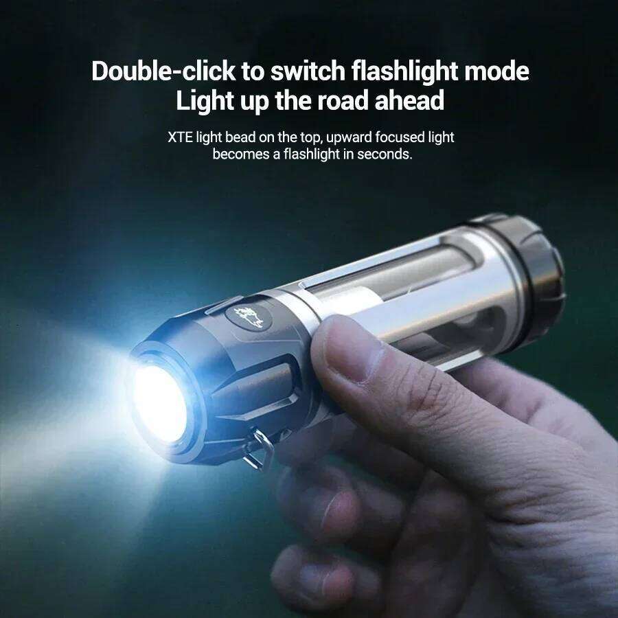 Portable LED Camping Lights Multifunction 800mAh Rechargeable Pocket Flashlights Outdoor Night Light Waterproof Travel Tent Lamp S260302
