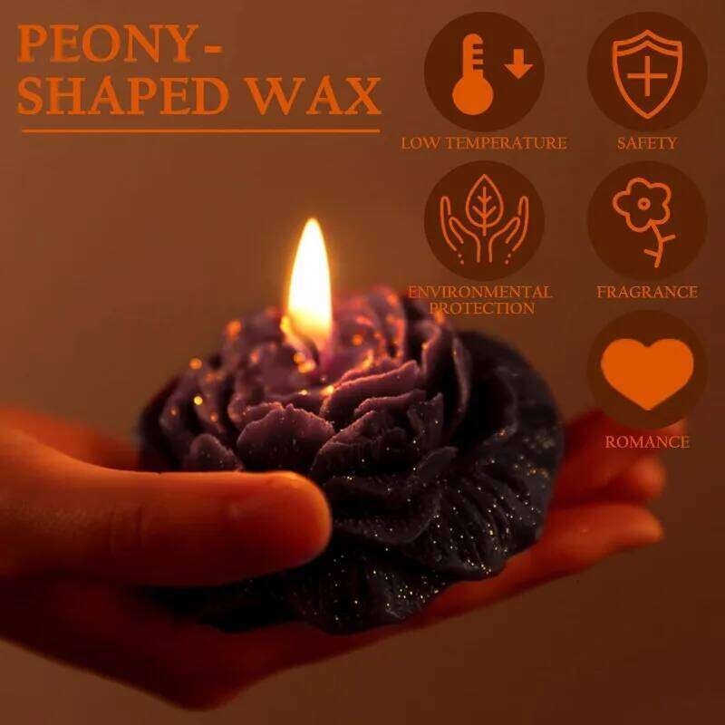 Temperature Peony Scented Candles Couples, Atmasphere Soy Wax Candle with Low Heat Drip Valentine's Day for Adults, 80g W260303