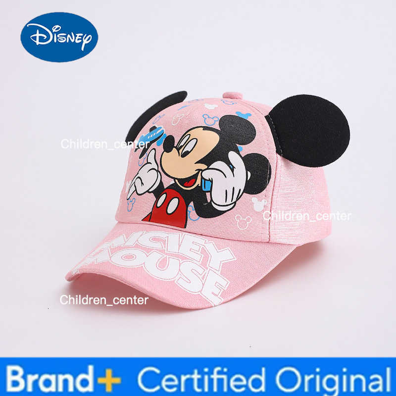 Disney Kawaii Mickey Minnie Mouse Kids Baseball Cap Bowknot Embroidery Girl Boy Cute Peaked Cap Summer Outdoor Shade Mesh Hat H260303