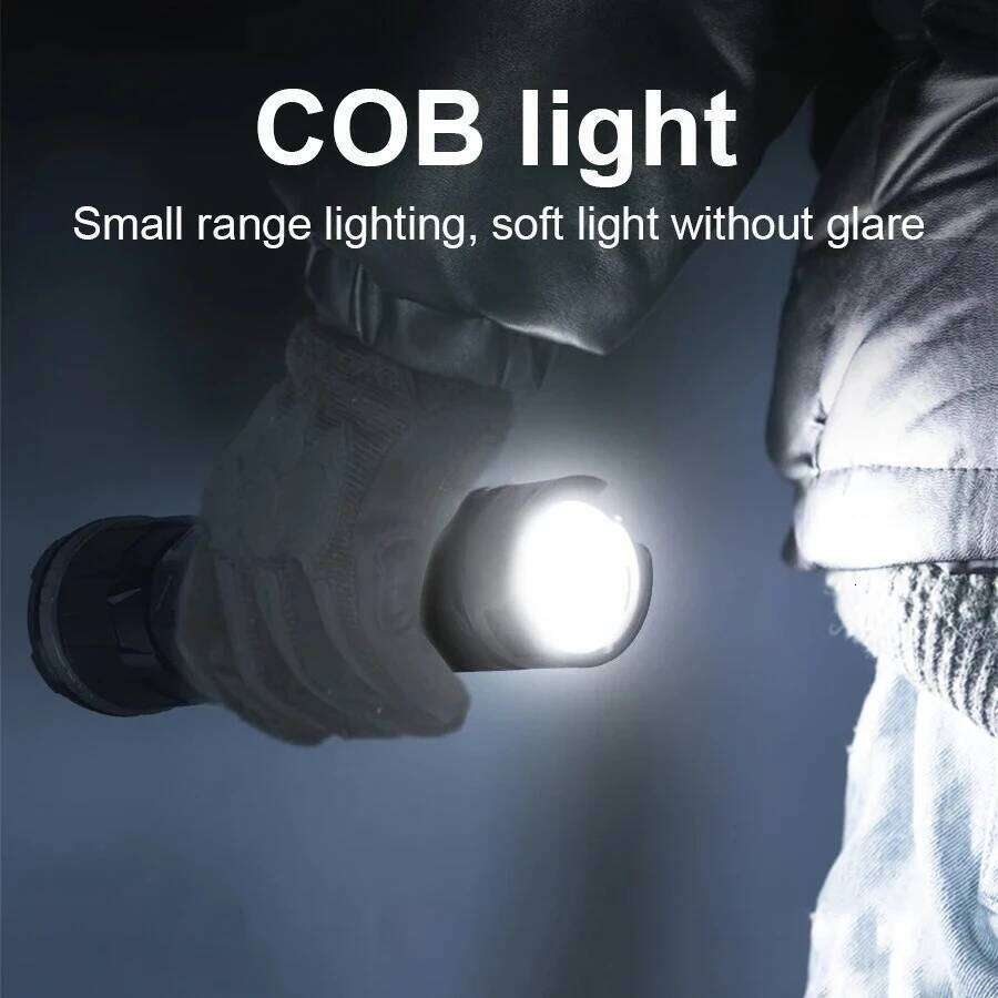 850000000LM High Power LED Flashlight Rechargeable Lamp Tactical Torch Red Blue Warning Light Outdoor Camping Hunting Lantern S260302