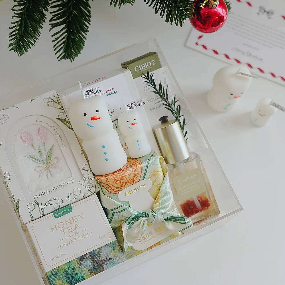 Scented Decorative Candles, Guest Gift Set, Souvenir Snowman Candles for Home Christmas Decoration W260303