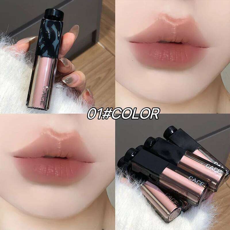 CACE Mud 6 Colors Mist Velvet Nude Liquid Lipstick Waterproof Lasting Lipgloss Non-stick Cup Sexy Red Lip Tint Korean Makeup H260302