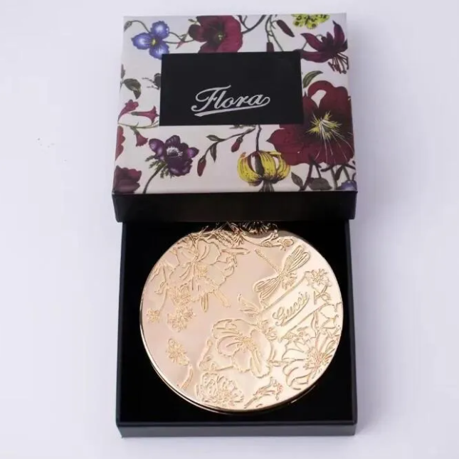 Make up Compact Mirrors Portable Folding Fashion Mirror Heart-shaped Handhold Double Sided Brand Cosmetic Mirrors For Outdoor Travel