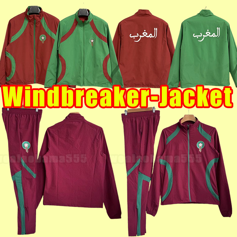 Windbreaker Long sleeve 2025 2026 Morocco Soccer tracksuits HAKIMI ZIYECH National Team Edition Boufal SAISS EL- ARABI FAJR EN-NESYRI Mazraoui Football Shirt jacket