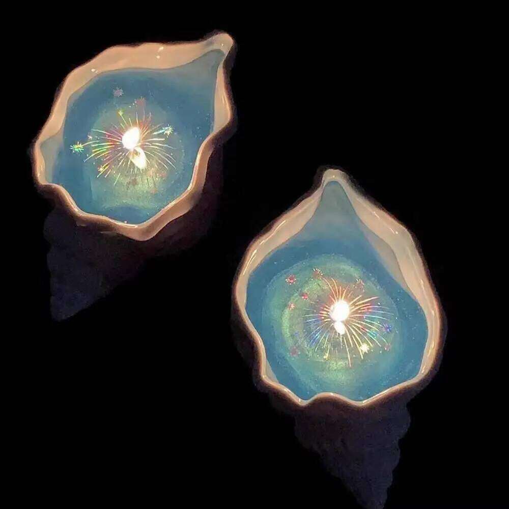 New Essential Oil Scented Candles,Conch Blue Ocean,Rich Floral Fragrance,Anniversary Candle Room Rich Of Aroma,Festival Gifts W260303