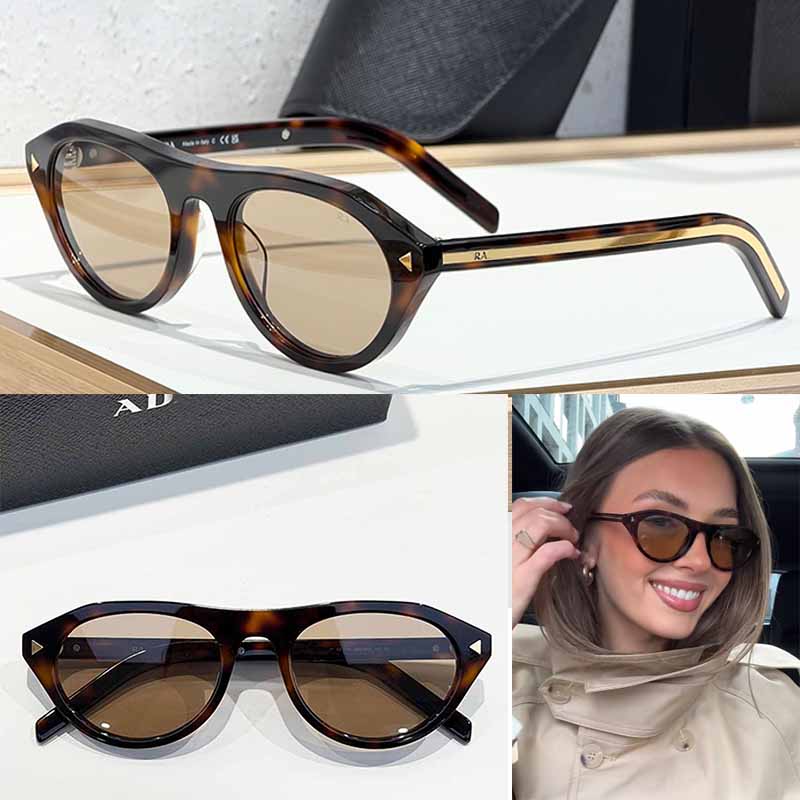 26ss Womens Retro Tortoiseshell Pilot Sunglasses SPR B15 Temple Classic Lconic Metal Plaque Vacation Fashion Style Eyewear UV400