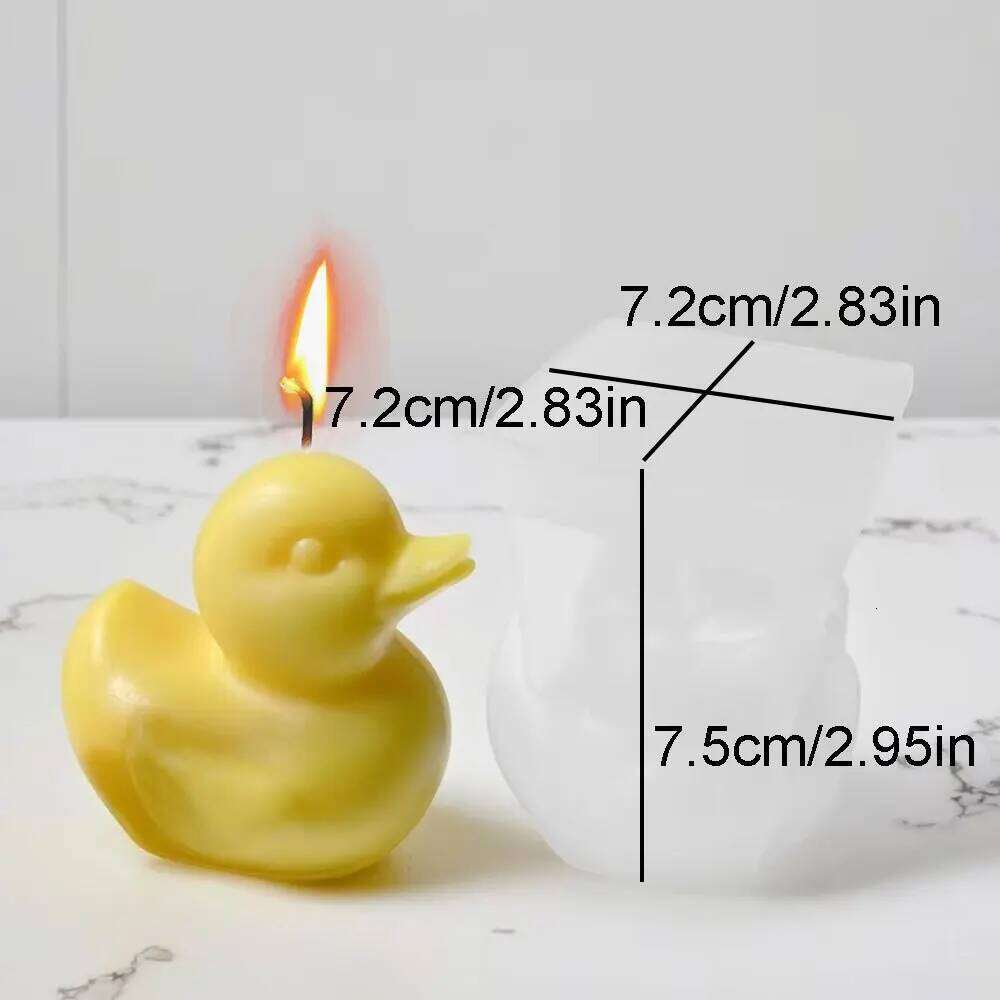 Smooth Duck Scented Candle Silicone Mold, 3D Sitting Animal Resin Mold DIY, Ceramic Gypsum Clay Making Tool, Craft Gifts, Home Decoration W260303
