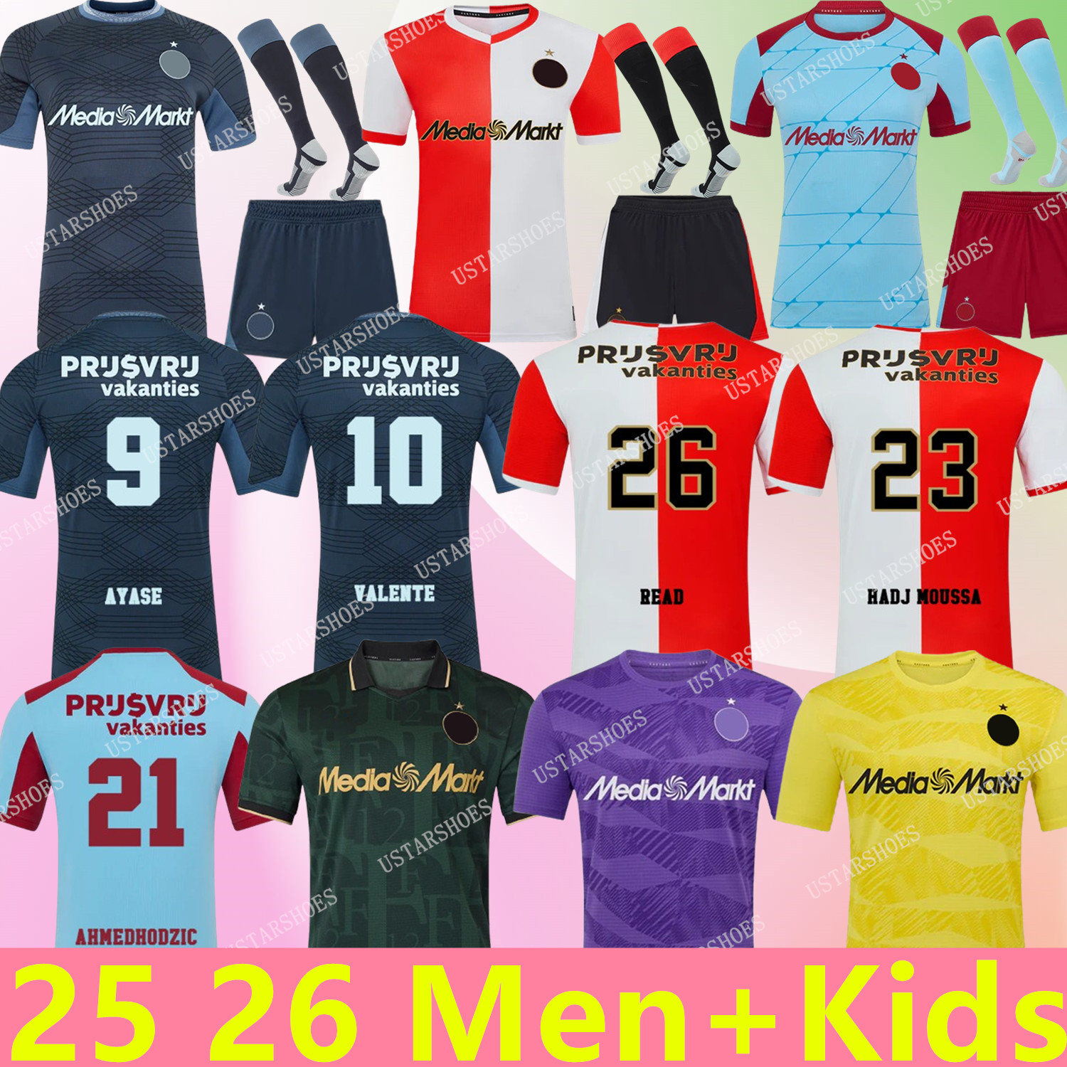 2025 2026 FeyeNooRds new READ MODER Soccer Jerseys Voetbal Kids Kit 25 26 Football Shirt Home Fans Player Version Maillots HADJ MOUSSA VALENTE Q.TIMBER AYASE shirt set