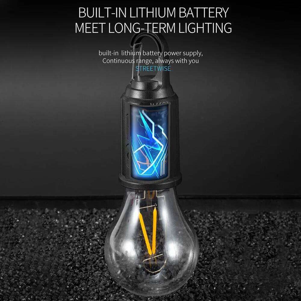 LED Lamp with Portable Camping 600mAh Mini Hook Emergency Light Type C Charging Waterproof for Hiking Fishing S260302