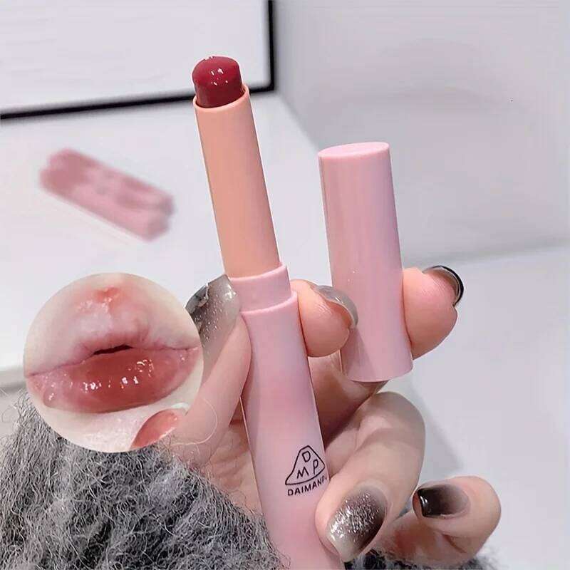 Hydrating Lipstick with Mirror Shine - Waterproof, Long-Lasting Lip Tint in Rosy Hues for All Skin Types H260302
