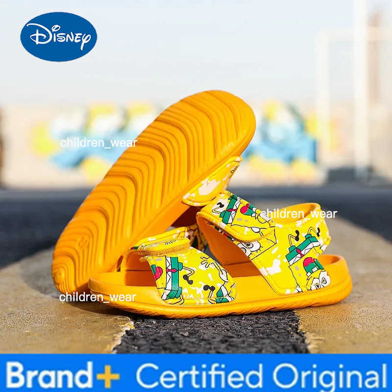 Disney Summer New Soft Non-Slip Beach Shoes Captain America Spiderman Mickey Open Childrens Sandals Wild Boys Girls Student Kids Shoes H2603031