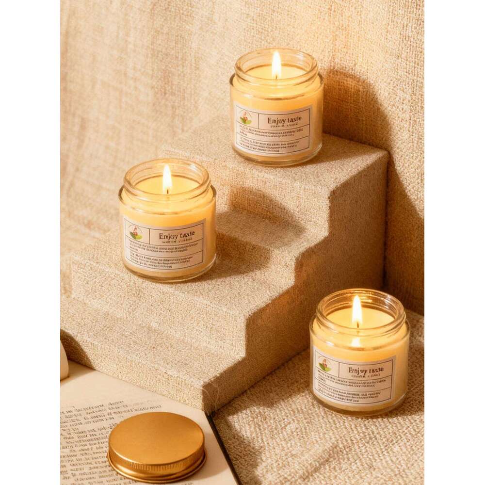 One transparent glass scented candle, for commemoration, decoration, natural plant wax W260303