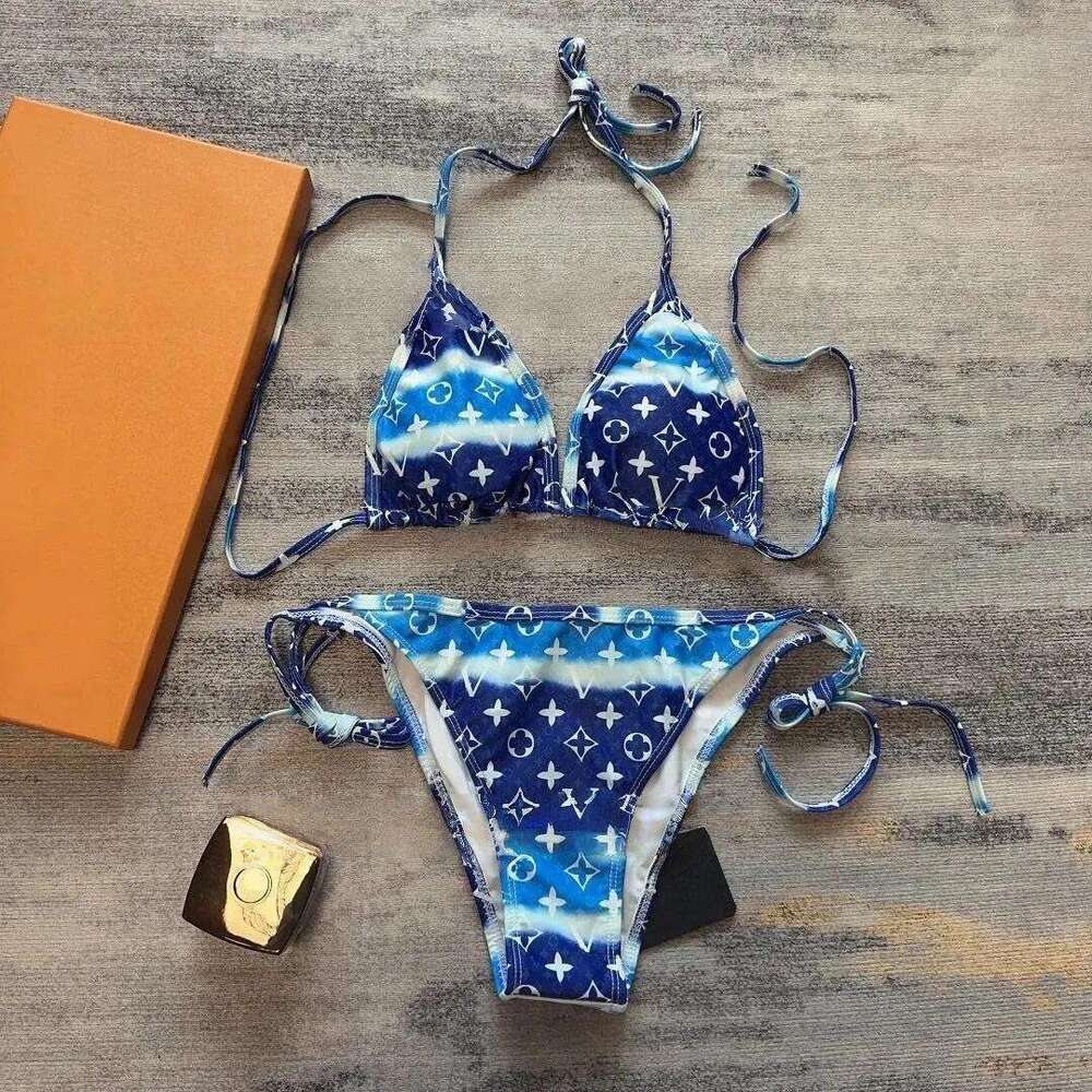 Women Swimwear Fashion letter print Bikini short Set Thongs Bra Beach Party Sexy push up Bandage Bathing Suit Swim Wear cc