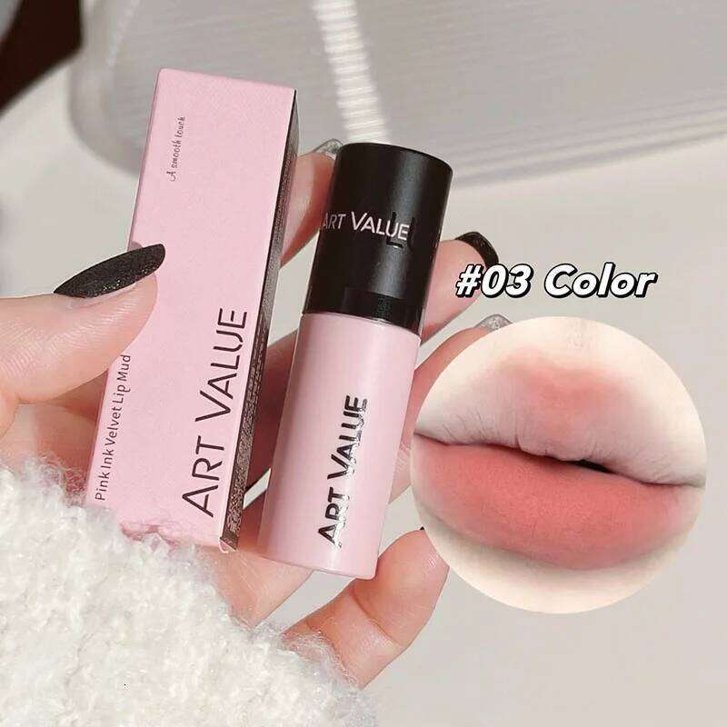 MAtte Gloss Long-lasting Waterproof Silky Smooth Liquid Lipstick Pink Mist Velvet Glaze Lightweight Makeup Lip Tint Mud H260302