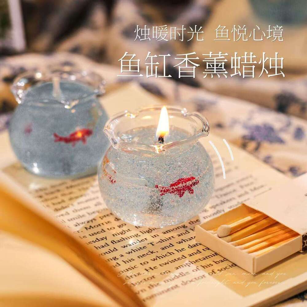 Bubble Fish Tank Goldfish Scented Candle Box High-end Feel Girl Birthday Gift for Best Friend Niche Fragrance W260303