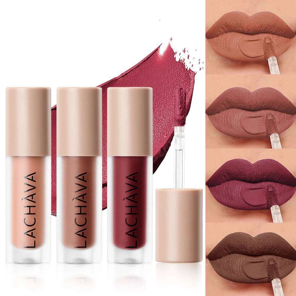 1pc Matte Nude Lipstick Smooth Texture Long-Lasting Water Resistance No Fading Ideal Christmas Gift Makeup for Women H260302
