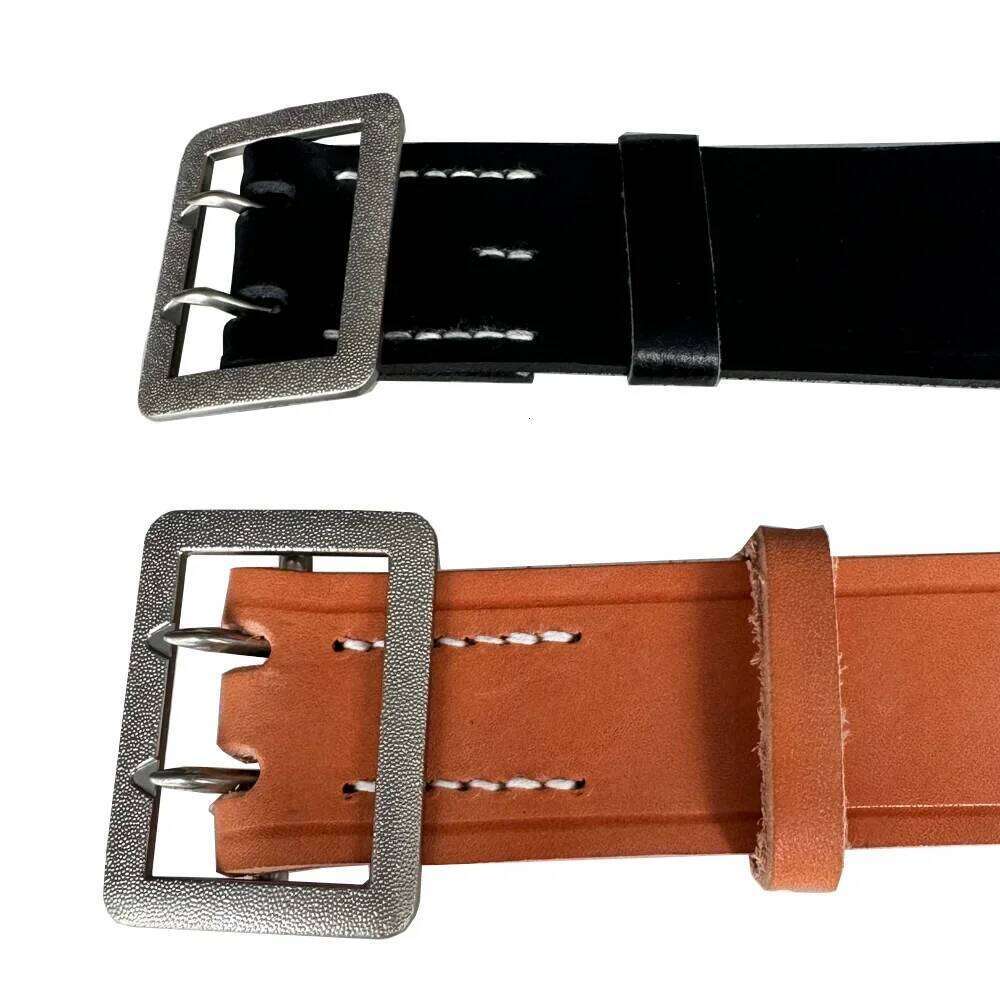 German Belt Double Hole WW2 Men Waistband Combat Casual Girdle Retro Carviar Tool Equipment Soldier War Field S260228