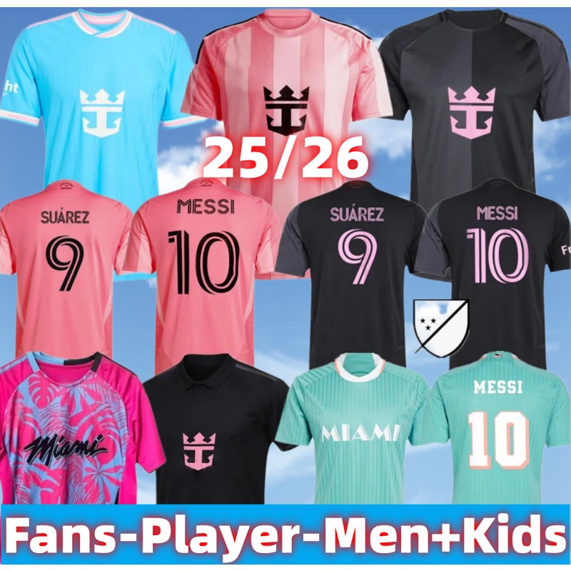 26 27 InterS Miami CF Soccer Jerseys miamikids MESSIS SUAREZ Home Away Football Shirt 2026 2027 miamia SERGIO JORDI ALBA MOTA Jersey Men Kids Kit Women Long sleeves