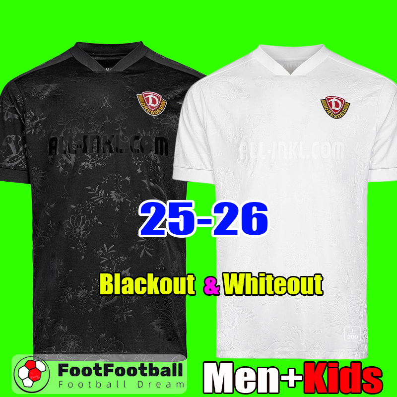 S-4XL 25 26 27 SC Dynamo Dresden Special Blackout Whiteout Soccer Jerseys 2026 2027 Football Shirt Camisetas de Futbol men Kids Kit uniforms set tops