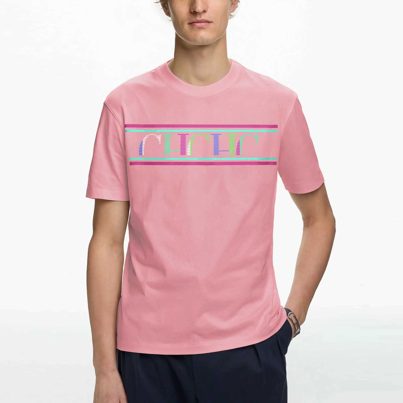 T-shirt Fashion Pure Cotton Round Neck Letter Design Unisex Commute Versatile Classic TopT260303