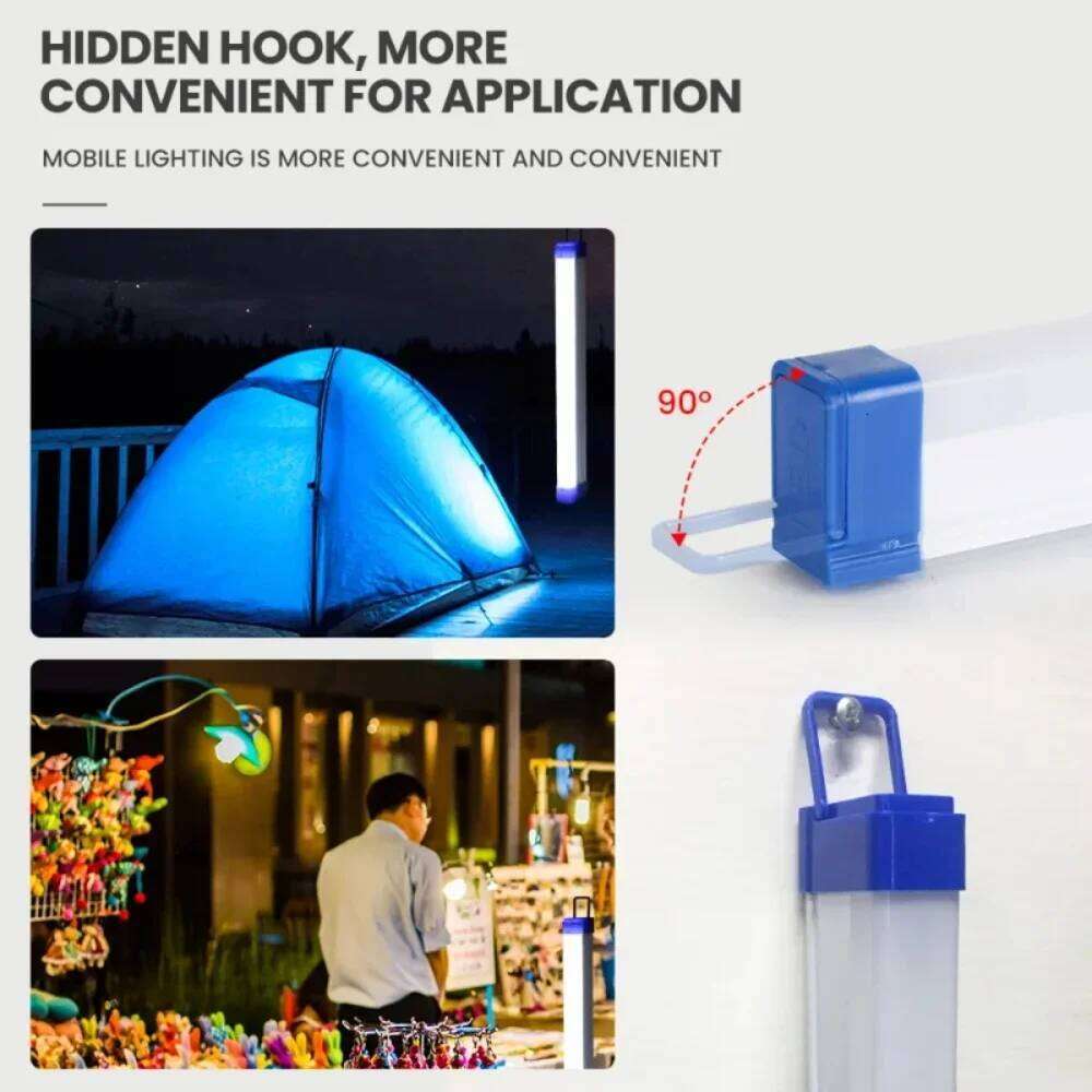 LED Bar Rechargeable Tube Camping Lamp Magnetic Suspension Portable Light Bulb for Emergency Night Market Outdoor Lighting S260302