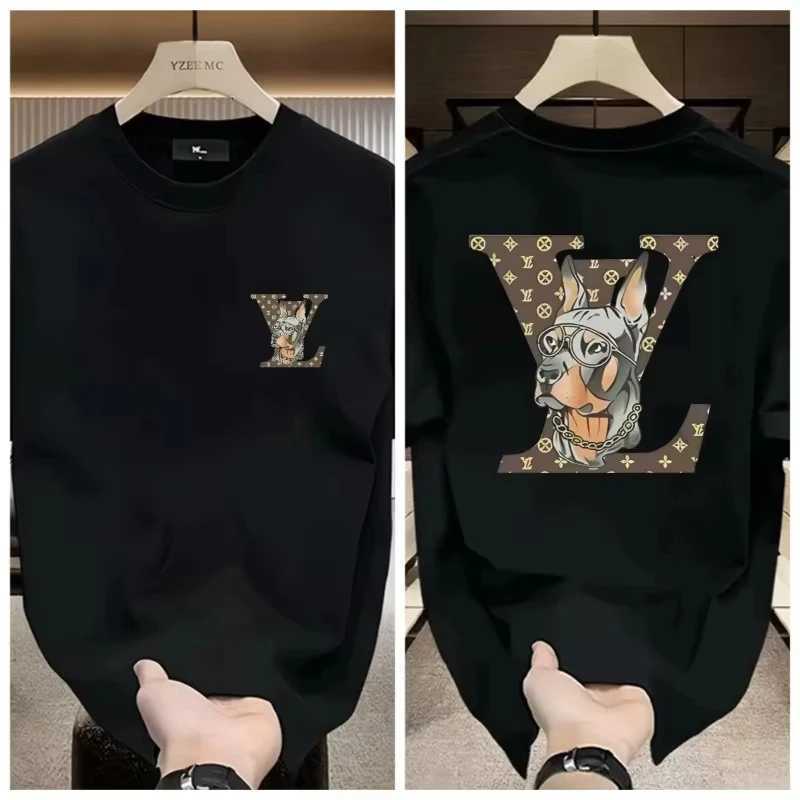 T-shirt 2025 Men American Heavy Cotton Loose Crew Neck Ins Fashion Casual Unisex TopT260303