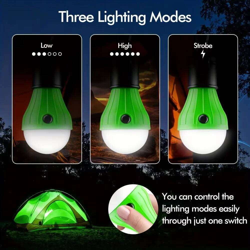 Portable LED Emergency Light with Clip Hook Outdoor Use Suitable for Camping Hiking Fishing Lighting Hurricane Protected S260302