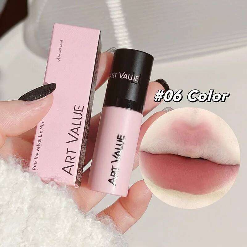MAtte Gloss Long-lasting Waterproof Silky Smooth Liquid Lipstick Pink Mist Velvet Glaze Lightweight Makeup Lip Tint Mud H260302