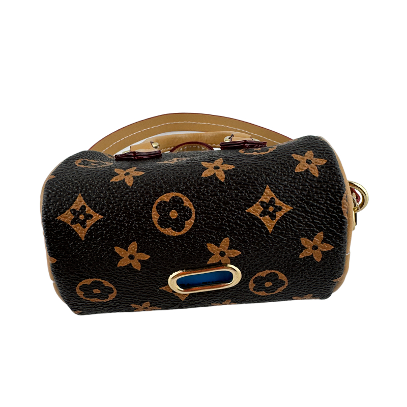 Luxury Dog Poop Bag Holder Interesting Imitation Design Pattern Premium PU Leather Pet Waste Bag Dispenser with Detachable Strap Multiple Colors Avail - view 3