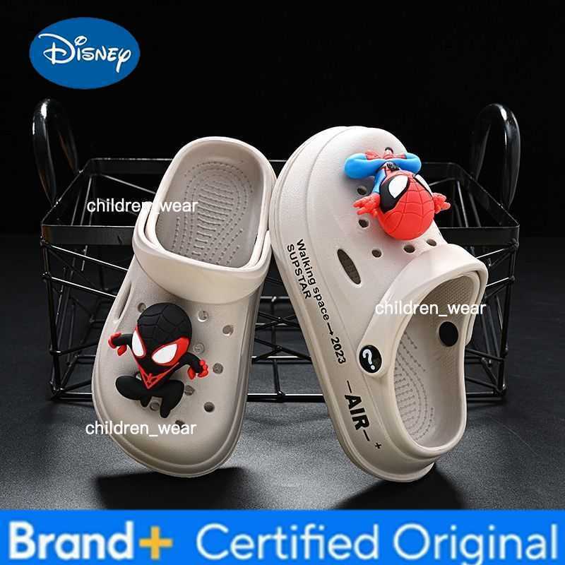 Disney Marvel Spider Man Childrens Cave Shoes Boys Anti Slip Soft Sole Kids Beach Sandals For Home And Outdoor Shoes Size 24-45 H260303