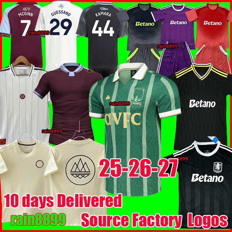 Aston Villashirt 25 26 ROGERS BAILEY MALEN Soccer Jersey 150th Home Away Third 2025 2026 McGINN ONANA WATKINS KONSA MARTINEZ BUENDIA Men Kid Kit Football Shirt top Set