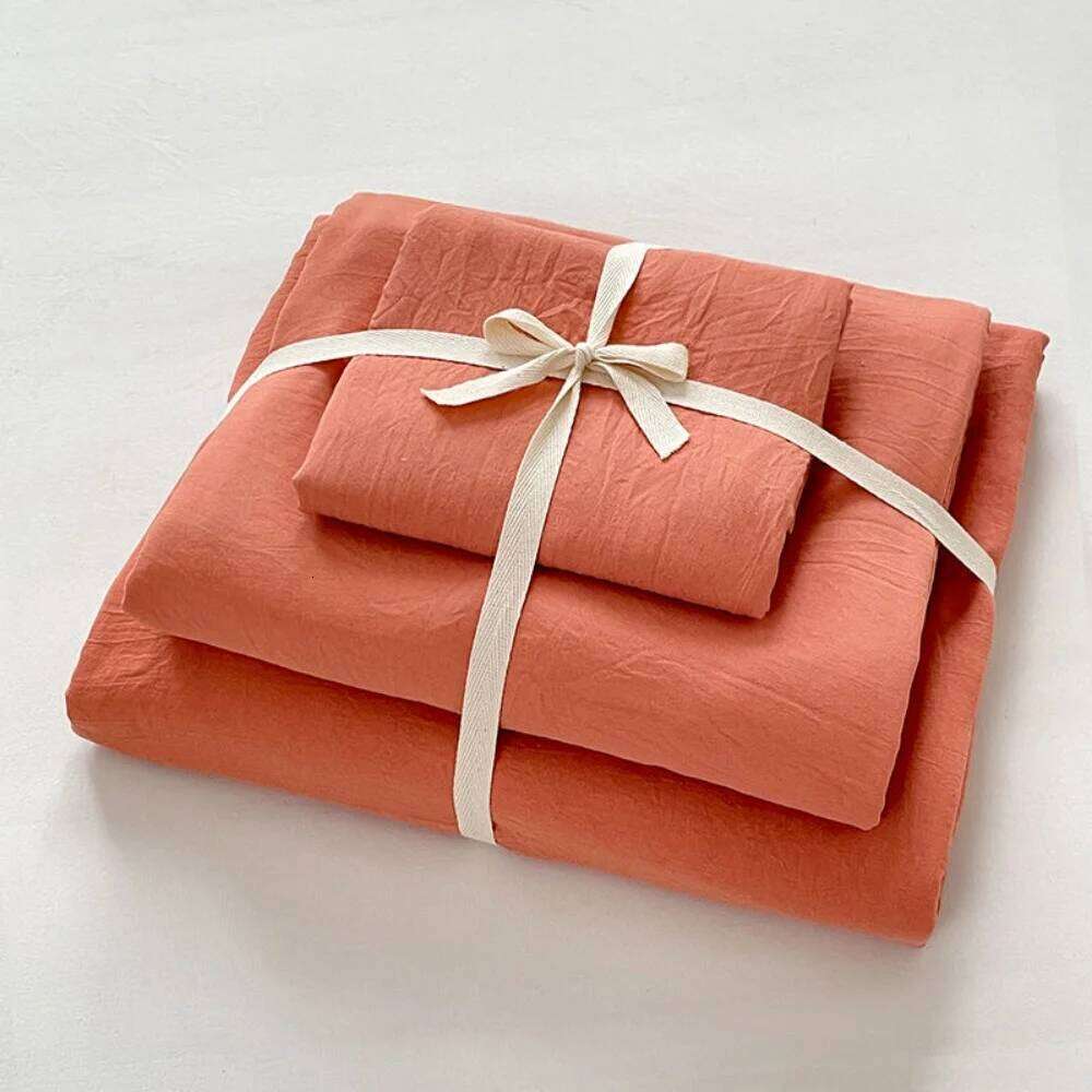 Thick Pure Brushed Sheets, Duvet Cover Set, Four Piece Bedding Set Bed Sheet, Fully Enclosed for Home Gift W260302