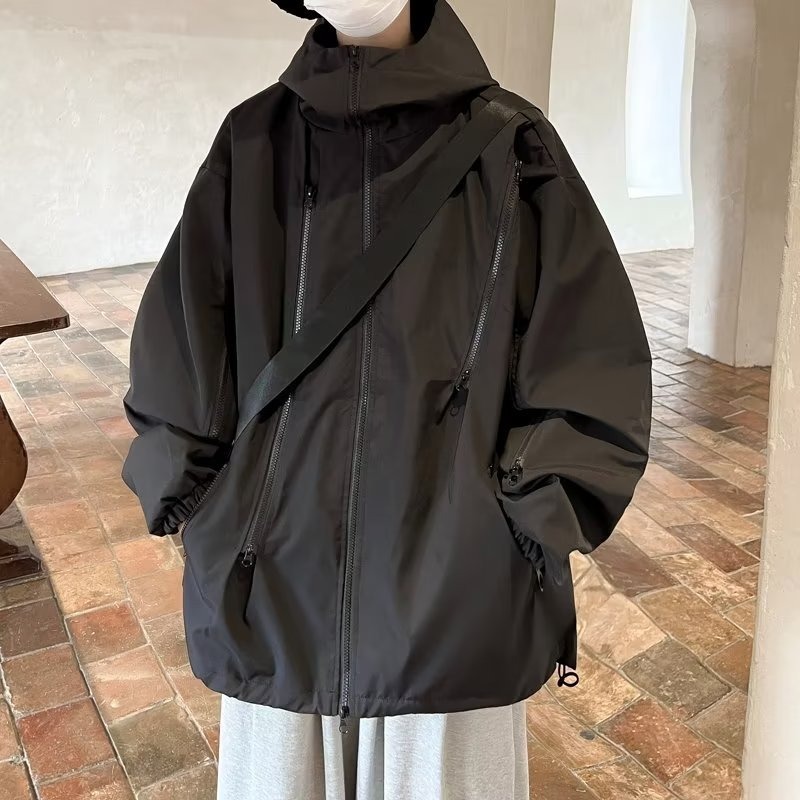 Solid Color Designer Jacket Trendy New Jcket Rtistic Nd Verstile Longsleeved Men's Youthful Populr Hooded Stndrd Fshion Trendy For Spring Nd Utumn Outerwer