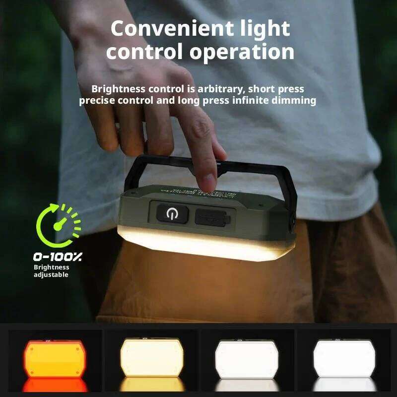 Portable Outdoor Camping Lantern Super Long 4000mAh Battery Rechargeable Emergency Strong Magnet Work Light for Repair S260302