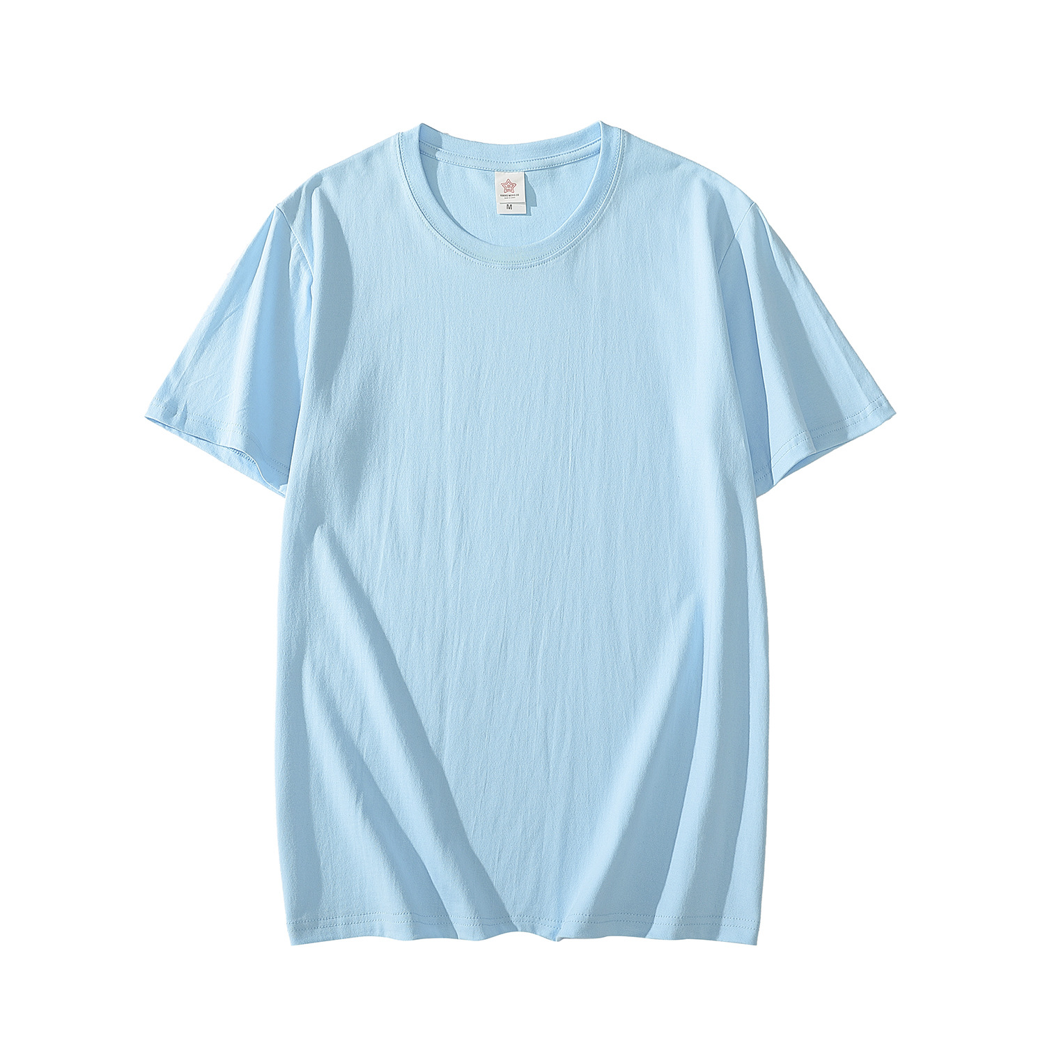 Custom Logo Combed Cotton Crewneck T-Shirt, Oversized Available, Personalized Uniform/Advertising Tee, Single Piece Customization Supported