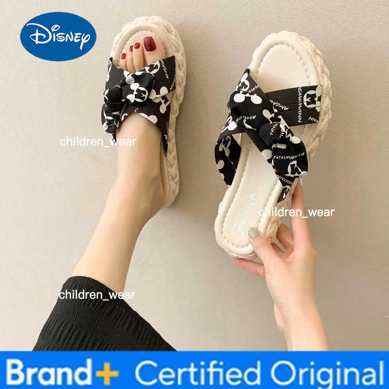 Disney cartoon Mickey Mouse fashion sandals and slippers girls platform sandals summer slippers beach shoes H260303