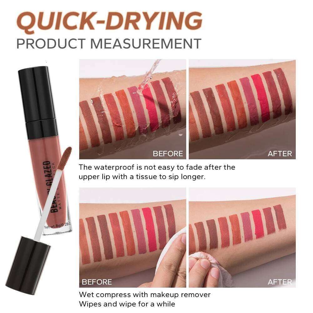 Beauty Glazed 20 Colors Long Lasting Waterproof Matte Lipstick Tint Smooth Lightweight Lip Makeup H260302