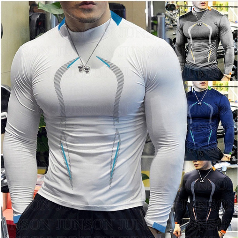 2026 Luxury Brand Designer Clothing Summer Men's Fitness Sports Training Breathable Short Sleeve European Size Quick-Dry Shirt Men's Fashion