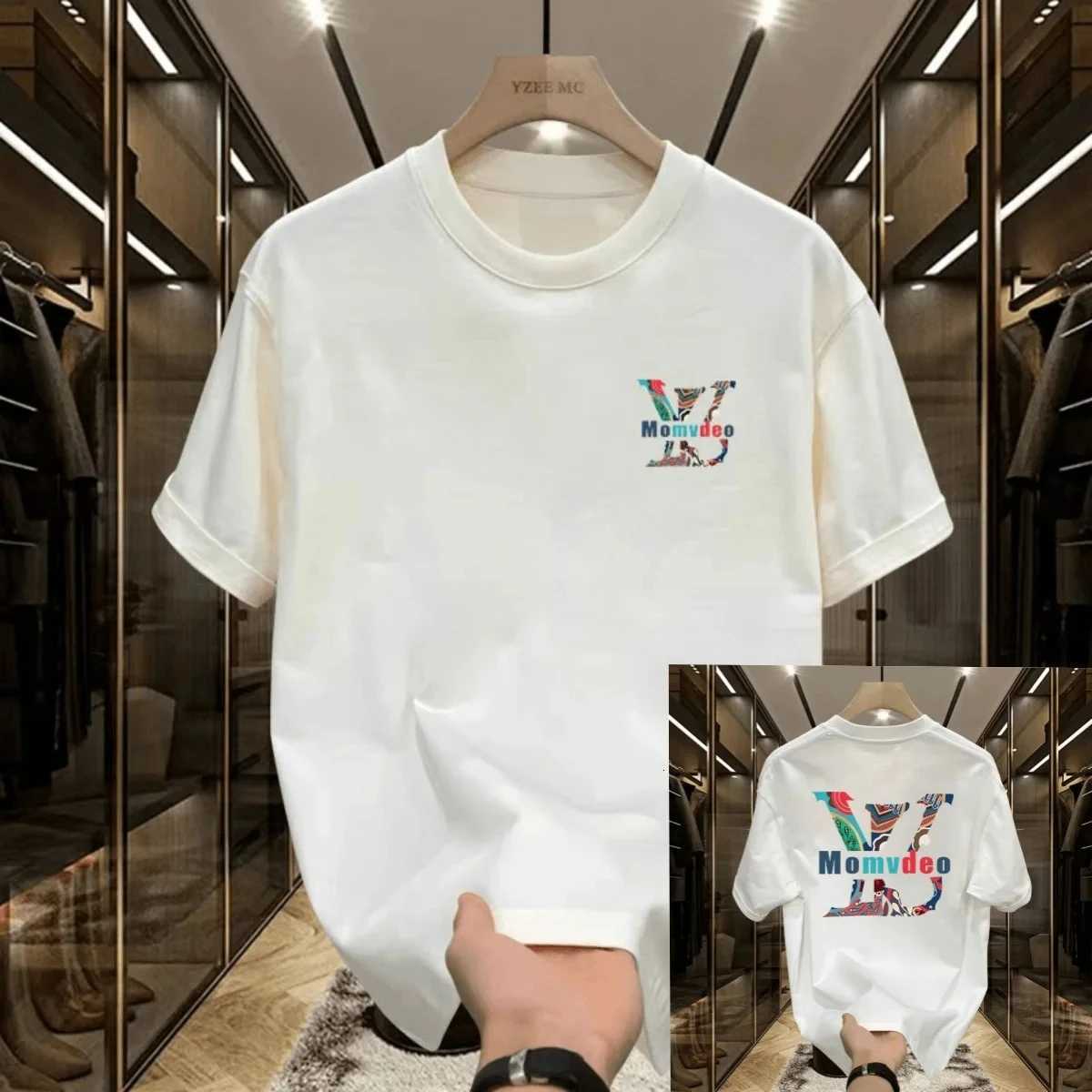 T-shirt 2026 New High-end Pure Cotton Unisex Round Neck Minimalist Personality Summer Short Sleeve TeeT260303