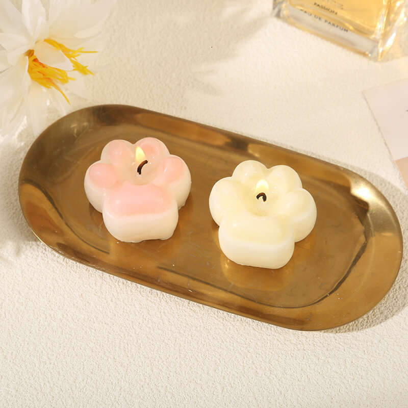 Cat Paw Peach Smokeless Non-Damaging to Skin Couple Mood Solid Aromatherapy Candle Drip Wax Toy W260303