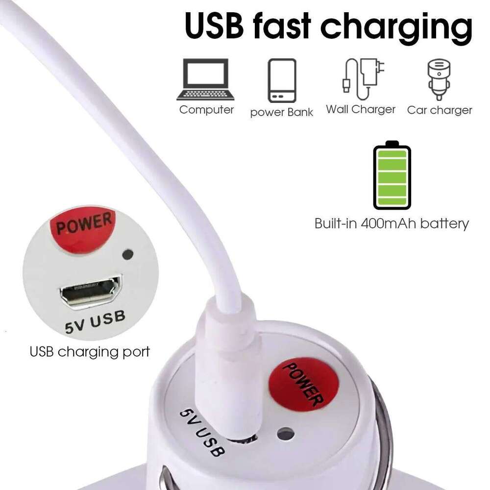 Camping Light 3 Modes USB Rechargeable LED Portable Hanging Flashlight For Outdoor Tent Lamp Emergency Lantern S260302